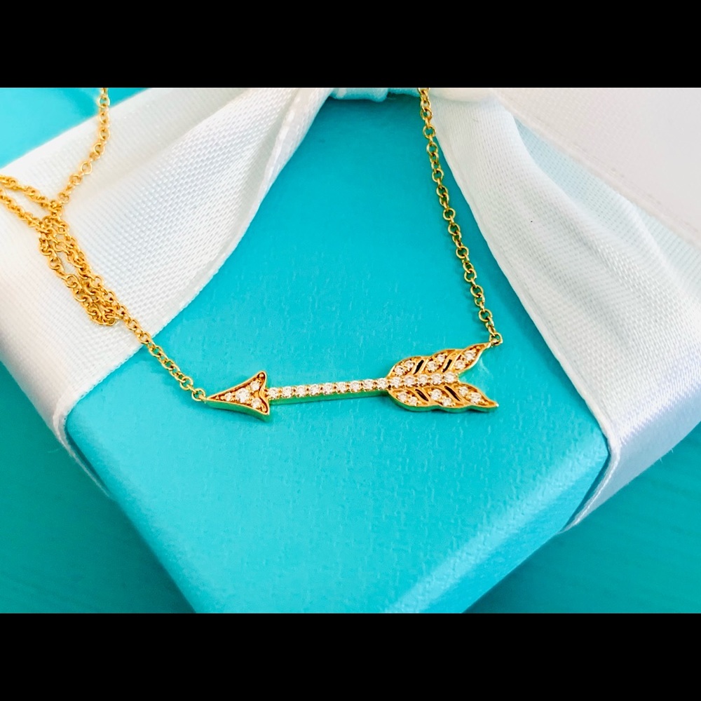 ♥️❌❌SOLD ❌❌Authentic Tiffany 18k Yellow Gold Diamond Arrow ♥️ - Picture 7 of 13